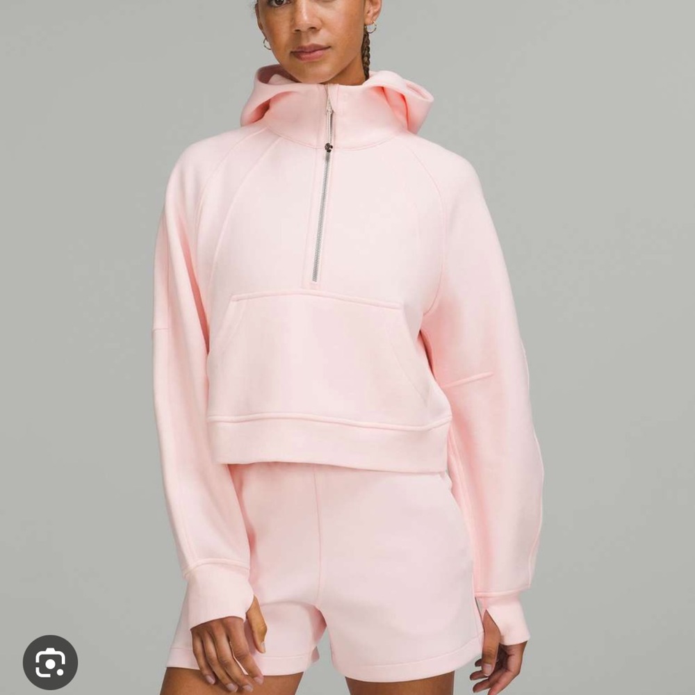 lululemon strawberry milkshake scuba half zip